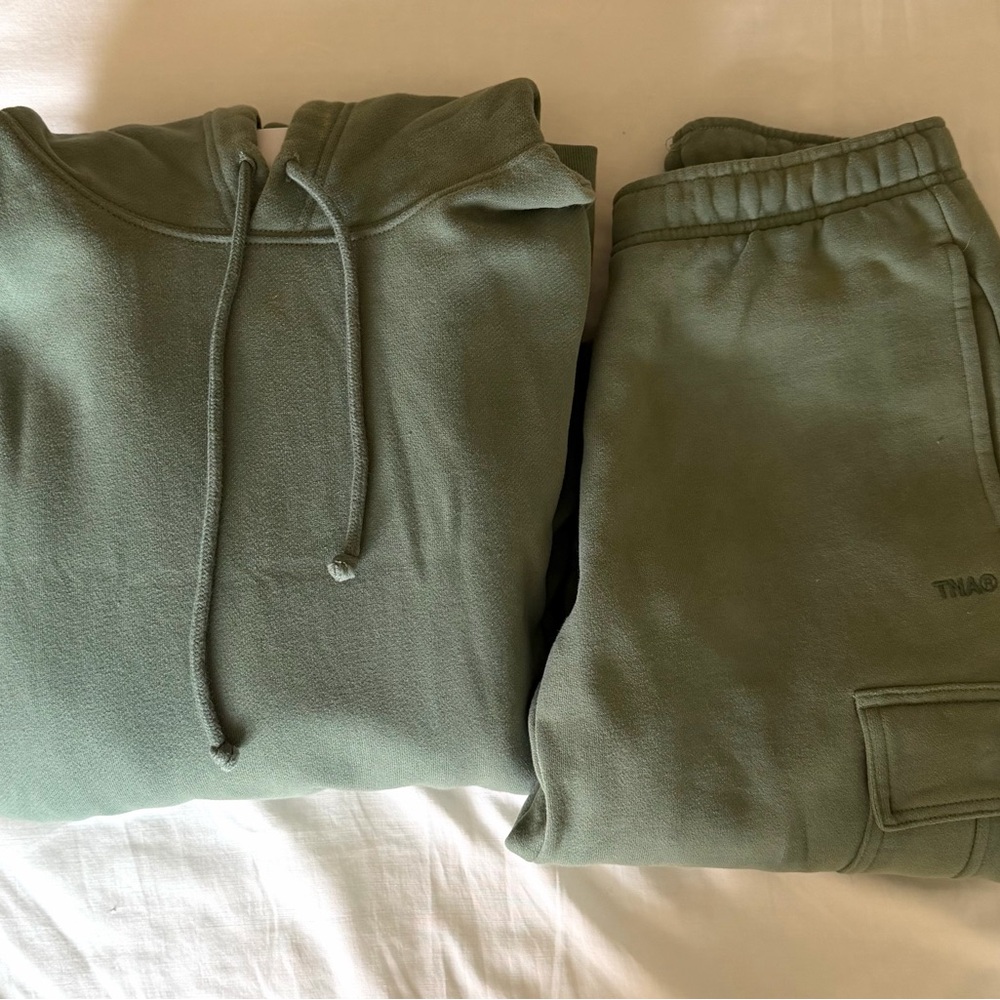 Green Hoodie and Sweatpants Set